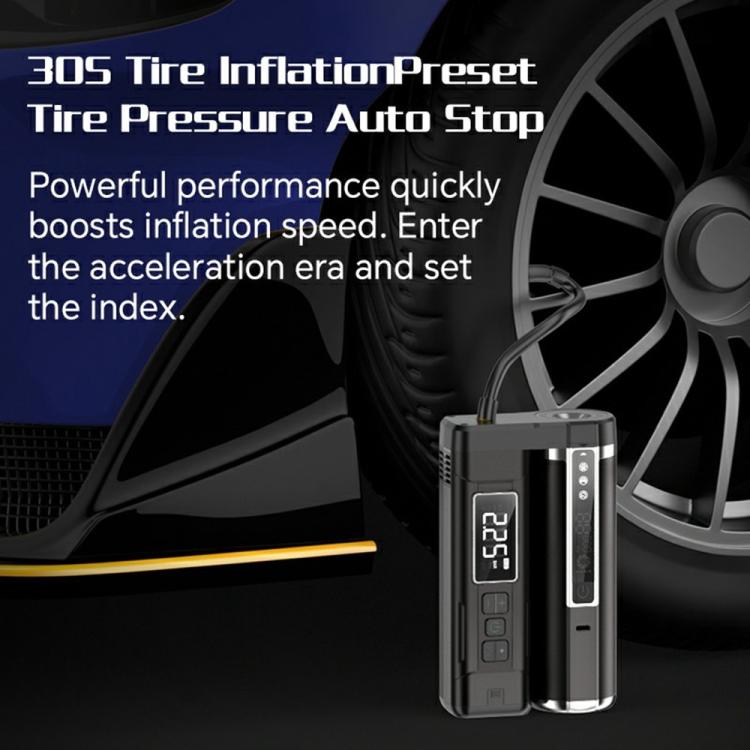 D28 Inflator Camping Light Digital Display High Suction Power Multifunctional 3 in 1 Car Vacuum Cleaner