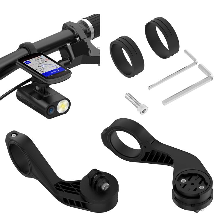 Two Section Mountain Bike Stopwatch Mount Holder Extension Support Frame, For Garmin Edge Series
