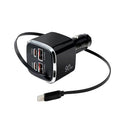 F01 40cm Type-C Cable, PD3.0 and QC3.0 USB Multifunctional Car Charger, F01 (Black), F01 (White)