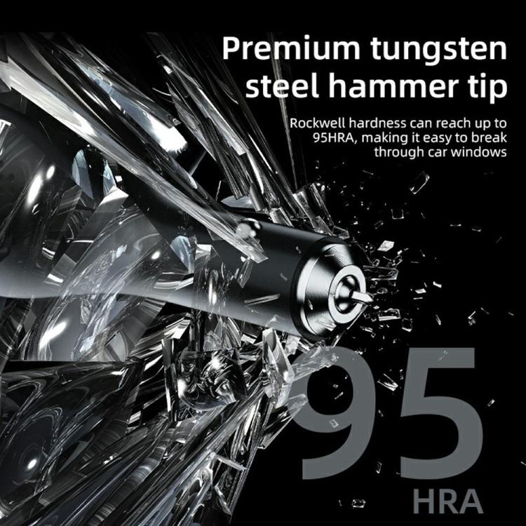 A13 Multifunctional QC3.0 Car Charger Safety Hammer Seatbelt Cutter with LED Flashlight, A13