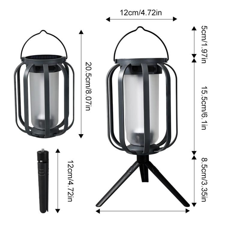 Solar Flame Camping Outdoor Decorative Pendant Light Tripod Ambient Light, WG339