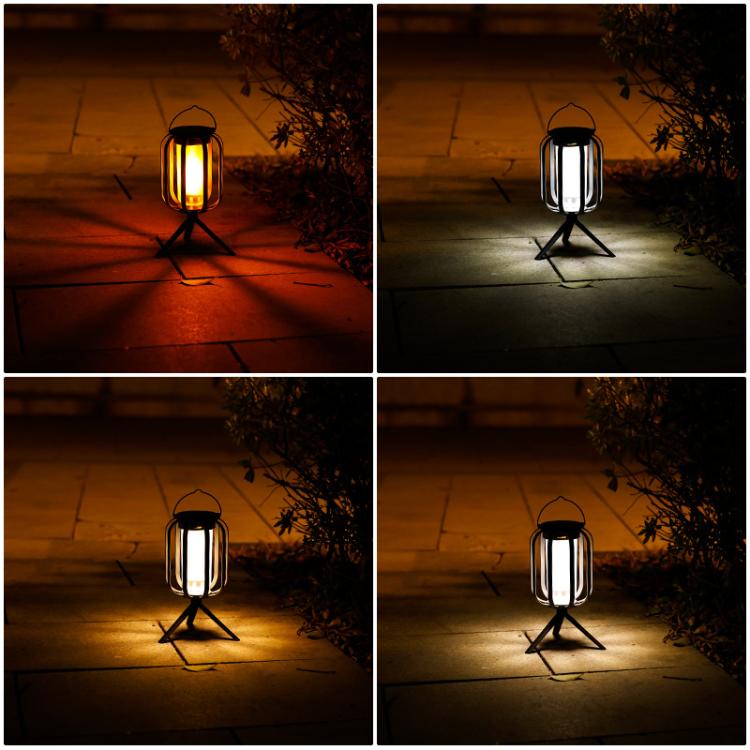 Solar Flame Camping Outdoor Decorative Pendant Light Tripod Ambient Light, WG339