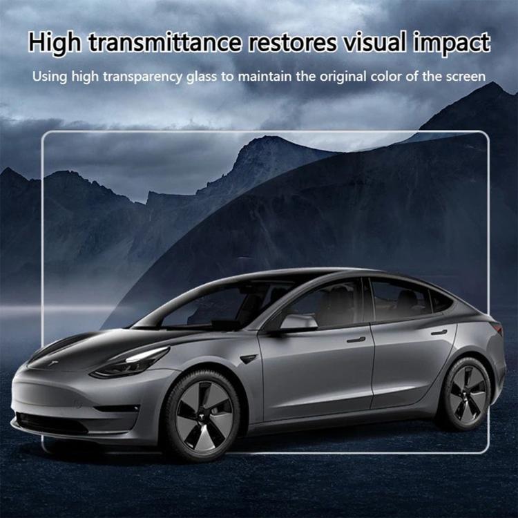 Easy Install Box Dust-Free Anti-Fingerprint Car Navigator Matte Tempered Glass Film, For Tesla Model Y Refresh 2025 16 inch, For Tesla Model 3 Refresh 15.4 inch, For Tesla Model 3 / Y 15.4 inch
