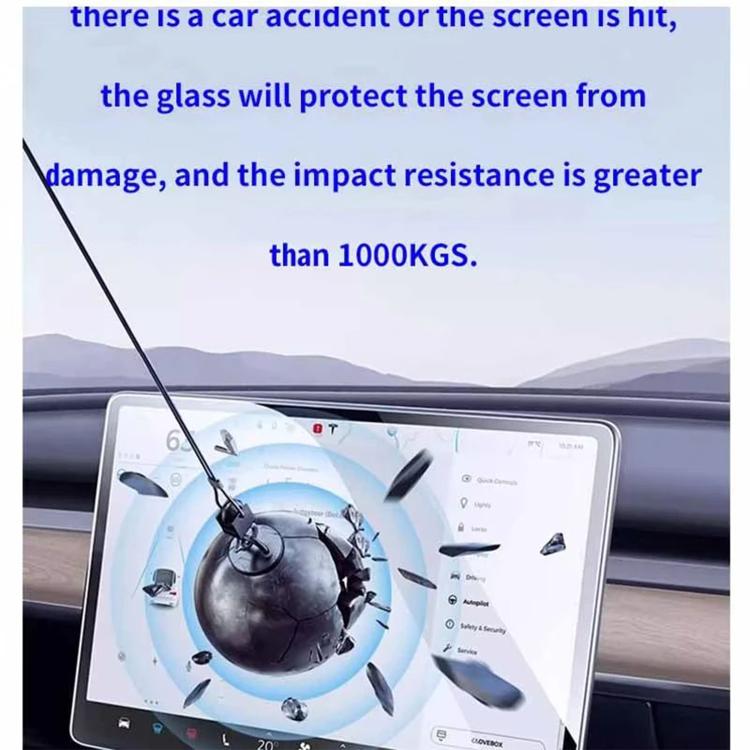 Easy Install Box Dust-Free Anti-Fingerprint Car Navigator Matte Tempered Glass Film, For Tesla Model Y Refresh 2025 16 inch, For Tesla Model 3 Refresh 15.4 inch, For Tesla Model 3 / Y 15.4 inch