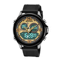 SANDA 793 large Dial Tide Watch Student Fashion Trend Multi Function Double Glow Waterproof Electronic Watch