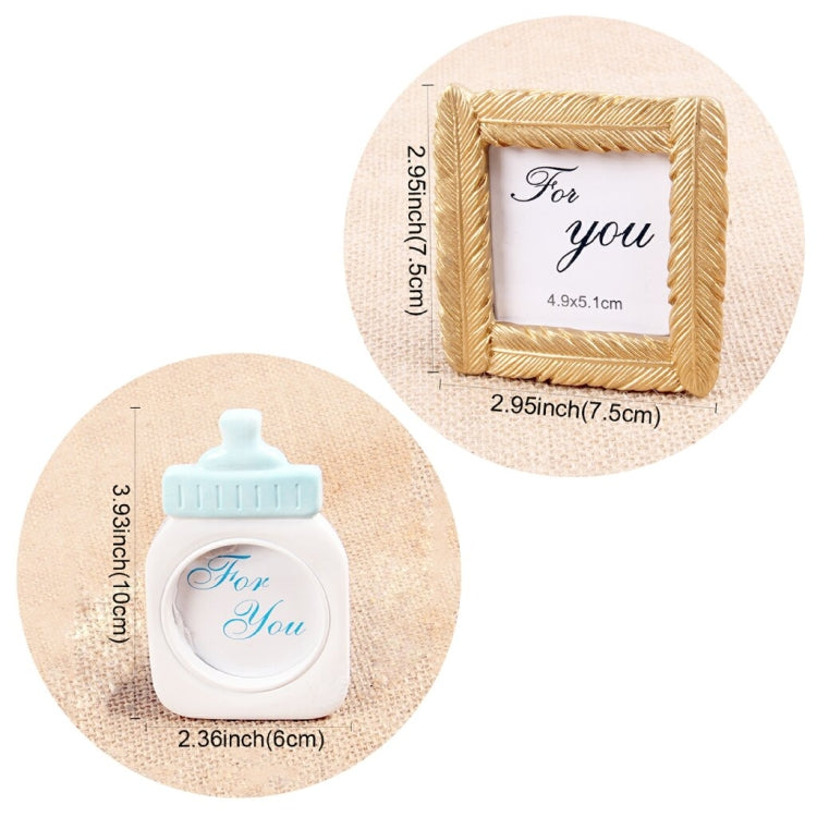 Baby Bottle Shape Plastic Photo Frame Square Photo Frame Decoration Home Decor