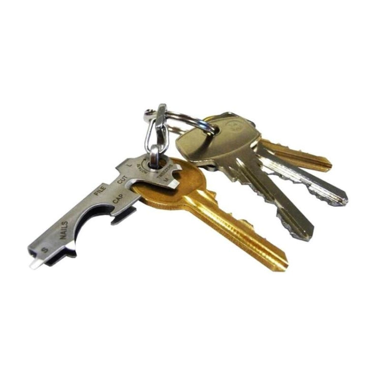 8 in 1 Multitools EDC Stainless Steel Keychain Outdoor Survival Gear Gadget, 8 in 1 (Silver), 8 in 1 (Black)