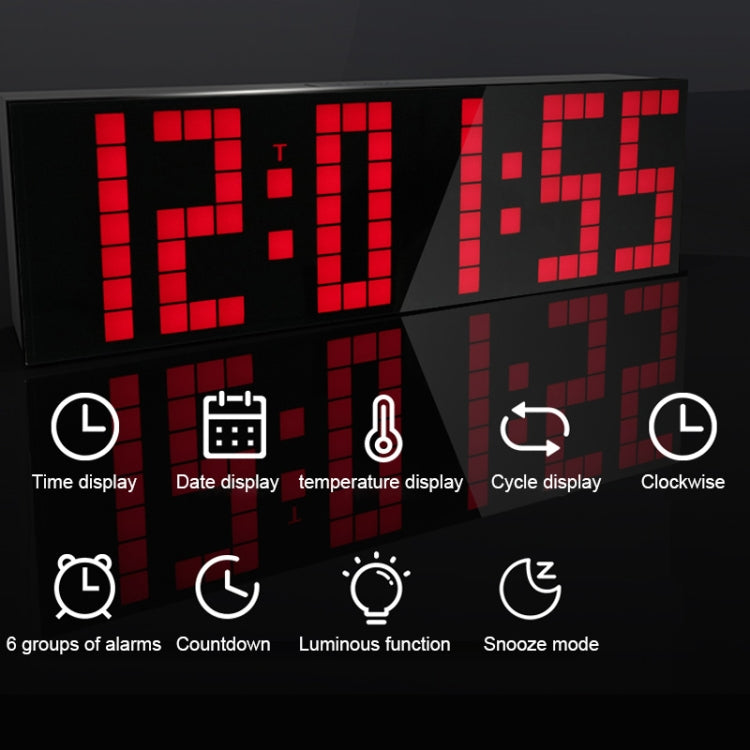 Digital Electronic Alarm Clock Creative LED Desk Clock US Plug, 4 Digits 7 Segments, 4 Digits 5 Segments, 6 Digits 5 Segments