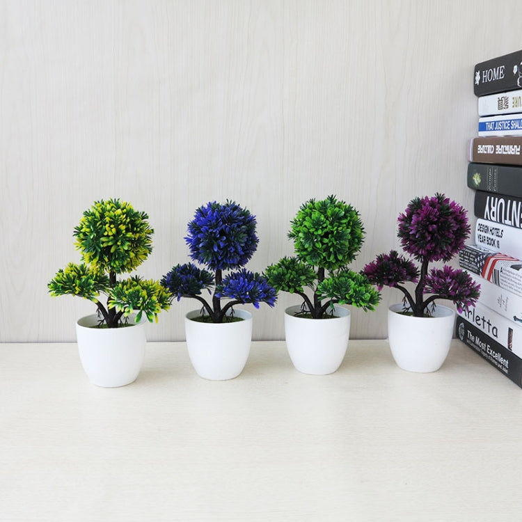 Desktop Simulation Plant Mini Grass Ball Bonsai Decorated Plastic Flower Cherry Blossom Snowball Artificial Flowers