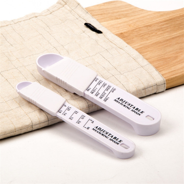 Creative Gadgets Adjustable Plastic Measuring Spoons Seasoning Combination Measuring Spoon, 2 in 1