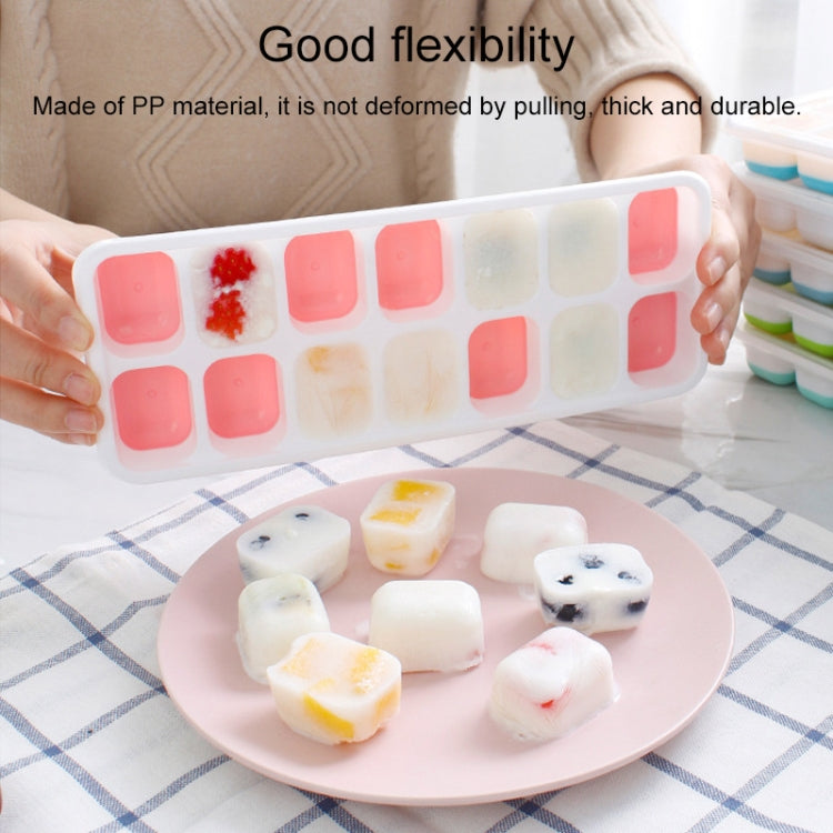 14 Grid Silicone Ice Grid Household Square Ice Grid Silicone Mold With Lid, 14 Grid(Green), 14 Grid(Blue), 14 Grid(Pink), 14 Grid(Yellow)