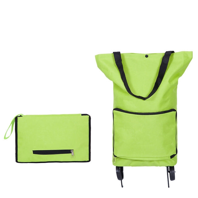 Reusable Folding Portable Shopping Bags Buy Vegetables Bag High Capacity Shopping Food Organizer Trolley Bag Wheels Bag Handbag, Vegetables Bag