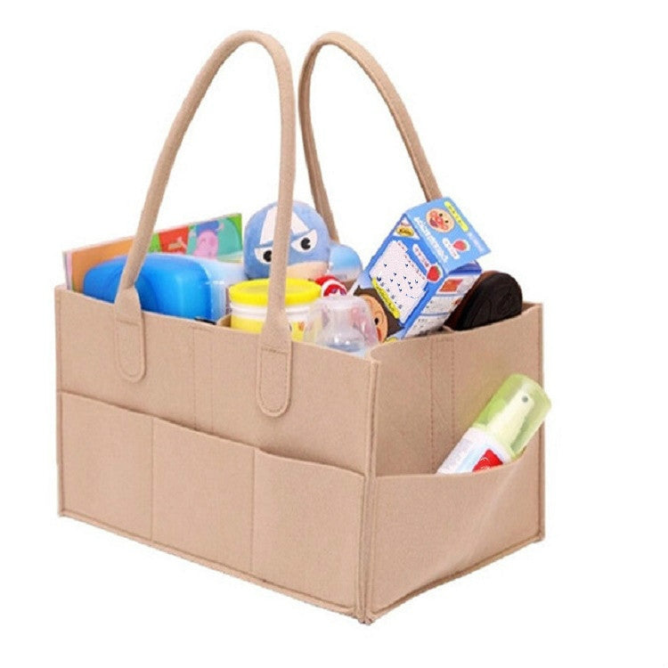 Mummy Bag Storage Multifunctional Maternity Handbags Organizer Stroller Accessories, 33x23x18cm Beige