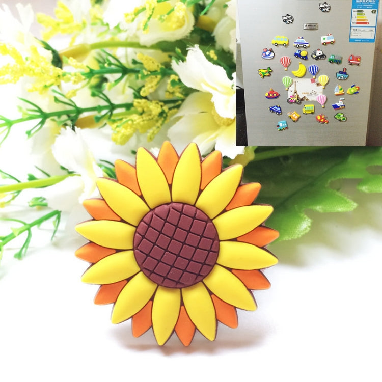 10 PCS Home Fridge Magnets Decorative Message Stickers Children Whiteboard Stickers, Cloud, Rainbow, Sunflower, Coconut Tree, Yellow Sun, Castle