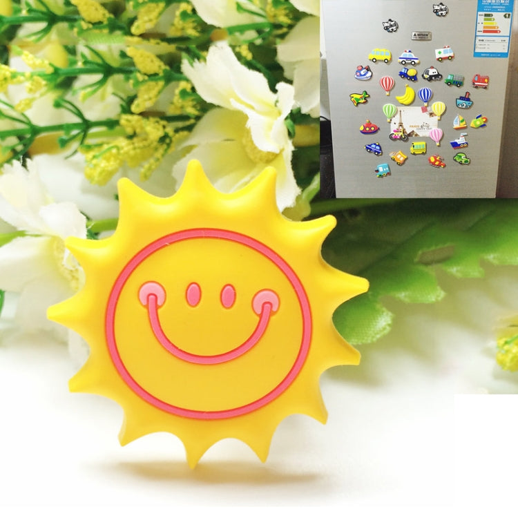 10 PCS Home Fridge Magnets Decorative Message Stickers Children Whiteboard Stickers, Cloud, Rainbow, Sunflower, Coconut Tree, Yellow Sun, Castle