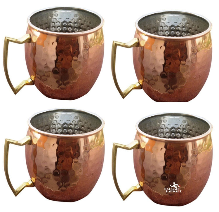 Copper Plating Stainless Steel Mug Cocktail Glass Beer Mug, Hammer point Rose Gold