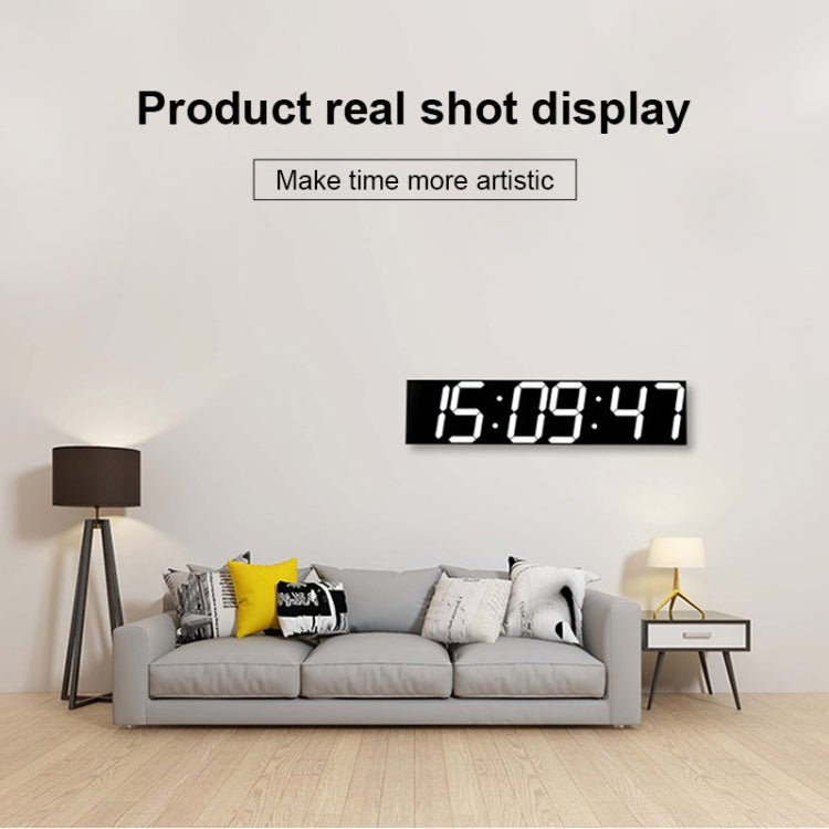 Multifunctional LED Wall Clock Creative Digital Clock, Hollow Remote Control, Sealed Box Remote Control