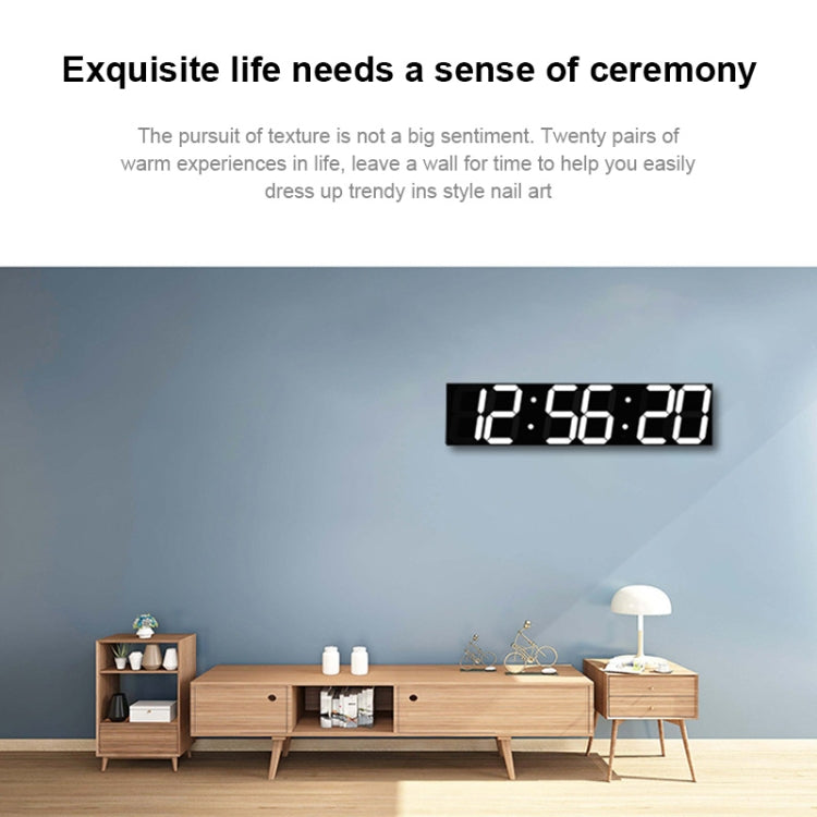 Multifunctional LED Wall Clock Creative Digital Clock, Hollow Remote Control, Sealed Box Remote Control