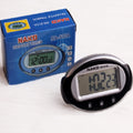 2 PCS Portable Car Electronic Clock Test Sports Clock Small Alarm Clock Stopwatch, Oval, Rectangle