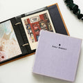 Cotton Linen Loose-leaf Album Movie Ticket Postcard Storage Book, 3  inch Photos