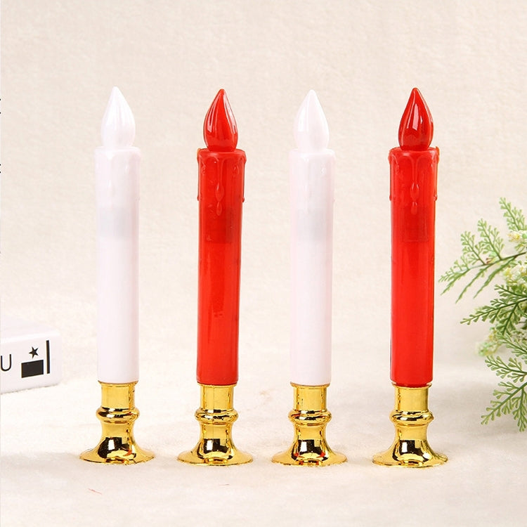 2 PCS Artificial Long Candle Light Plastic Electronic Candle