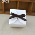 10 PCS Retro Mini Kraft Paper Box DIY Wedding Favor Gift Box Small Cake Box, White, Kraft