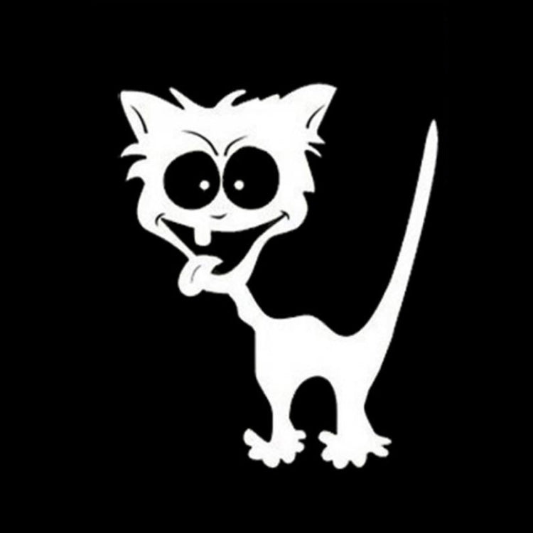 10 PCS Cat Pattern Car Styling Sticker Reflective Waterproof Vinyl Funny Car Sticker, Size: 13×11cm, Cat  13×11cm