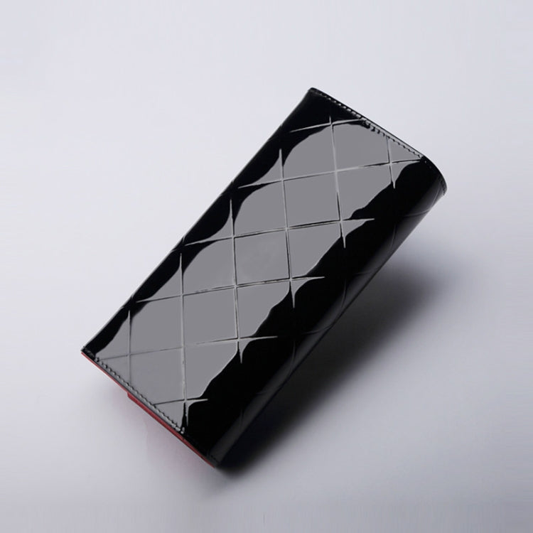 Cowhide Leather Wallet Luxury Design Ladies Party Clutch Patent Leather Purses Long Card Holder