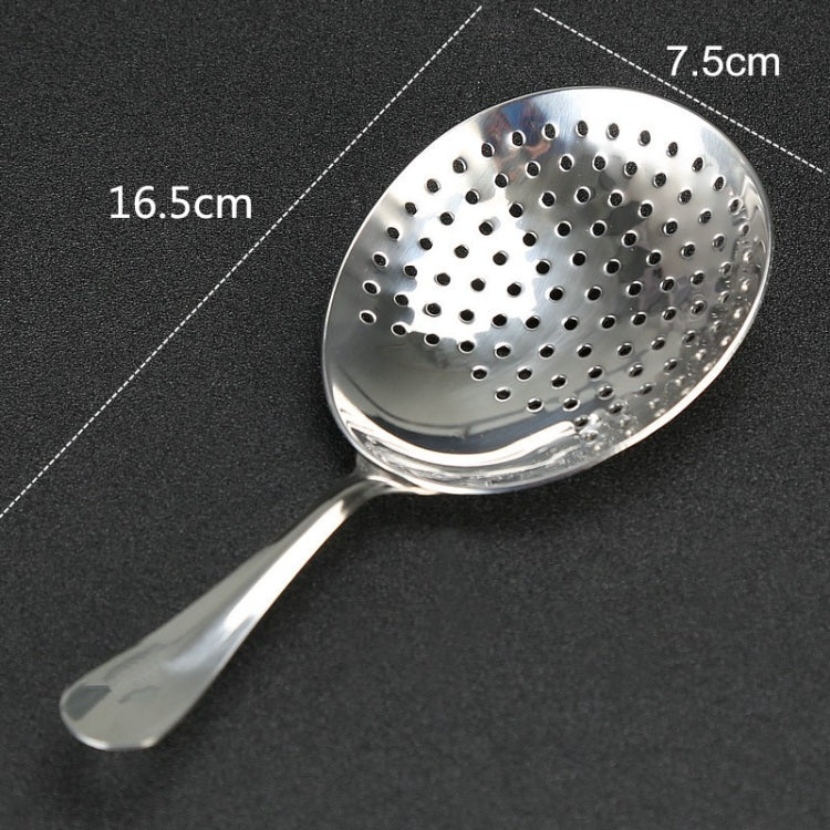 Stainless Steel Ice Filter Spoon Bartending Equipment, Silver Without Holes, Silver With Holes, Black With Holes, Tyrant Gold Without Holes