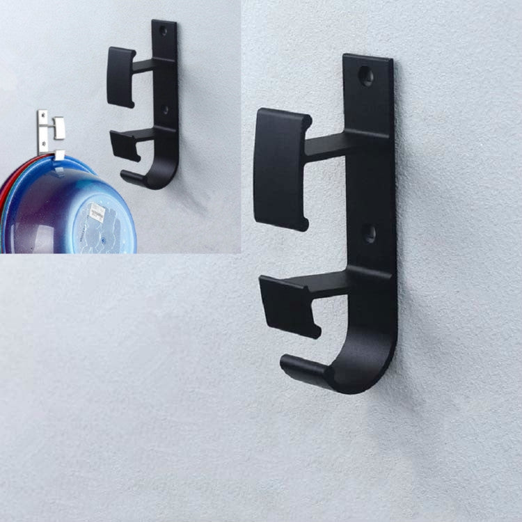 Creative Hook for Bathroom Wall-mounted Washbasin, Black Sand (Double-sided Tape)
