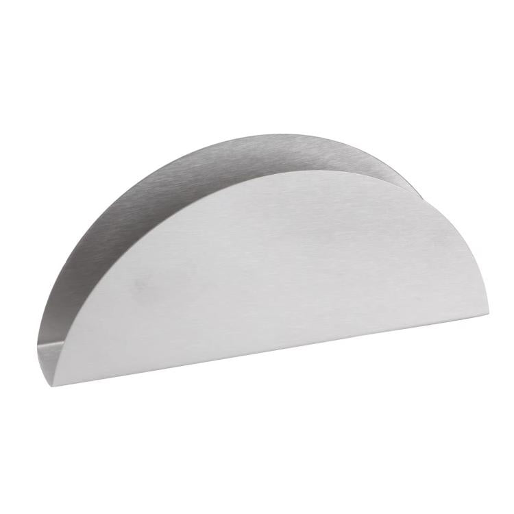 2 PCS Stainless Steel Western Fan-shaped Napkin Seat Napkin Holder Paper Towel Clip, Flat