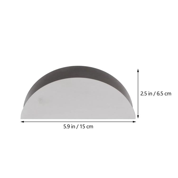2 PCS Stainless Steel Western Fan-shaped Napkin Seat Napkin Holder Paper Towel Clip, Flat
