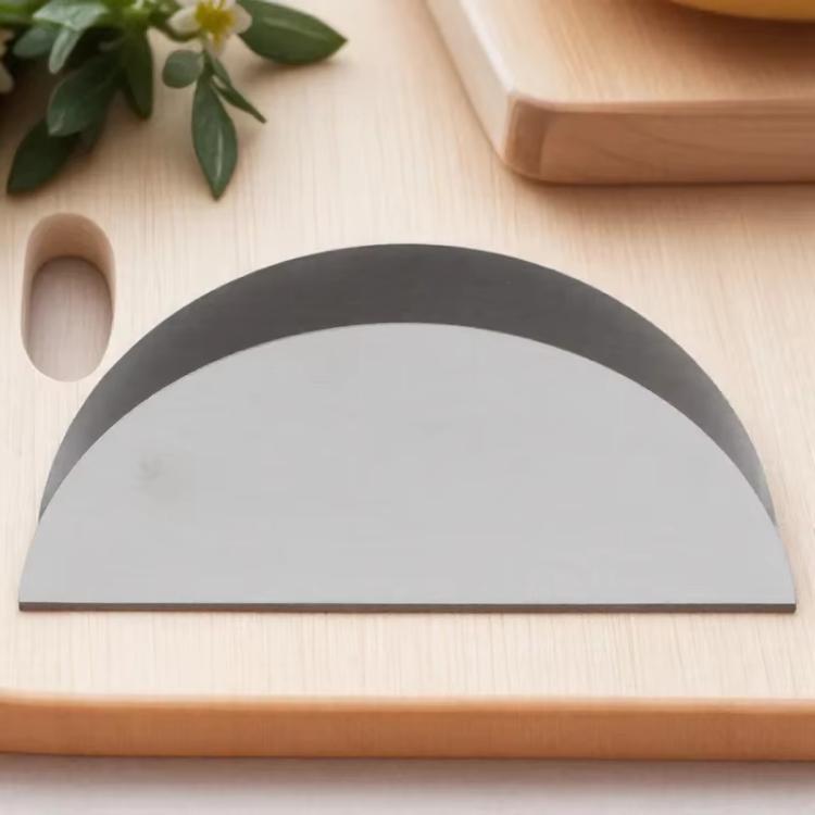 2 PCS Stainless Steel Western Fan-shaped Napkin Seat Napkin Holder Paper Towel Clip, Flat