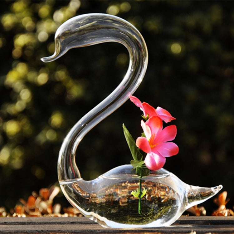 Swan Flower Vases Home Decoration Flower Pots Planters Wedding Decoration Vasos Party Gifts  Glass Crafts, Male Swan