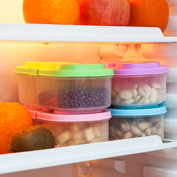 Fresh Fruit Snacks Storage Double Cell Clamshell Crisper Plastic Food Box, Plastic Food Box