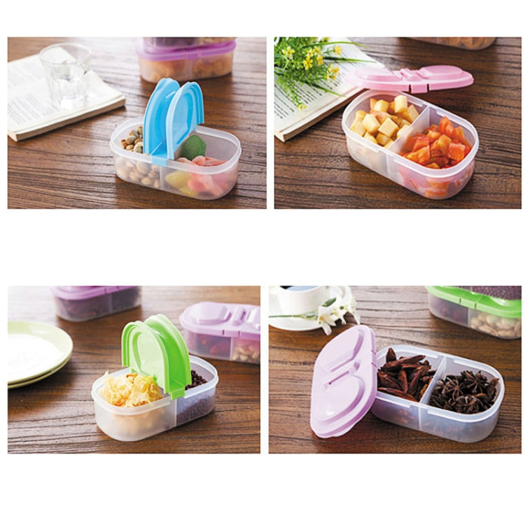 Fresh Fruit Snacks Storage Double Cell Clamshell Crisper Plastic Food Box, Plastic Food Box