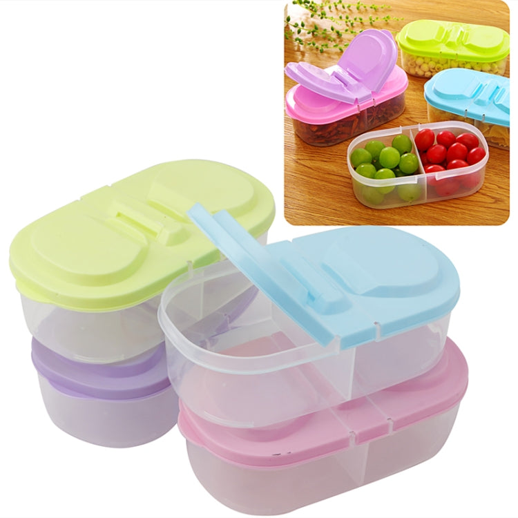 Fresh Fruit Snacks Storage Double Cell Clamshell Crisper Plastic Food Box, Plastic Food Box