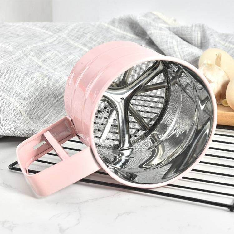 Stainless Steel  Flour Sieve Baking Tool Hand-Pressed Flour Sieve
