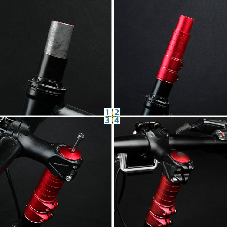 FMFXTR Mountain Bike Handlebar Aluminum Alloy Height Increaser, 8.5cm Black, 8.5cm Red, 8.5cm Blue, 11.4cm Blue, 11.4cm Black, 11.4cm Red, 14.4cm Black, 14.4cm Red, 14.4cm Blue, 17.5cm Black, 17.5cm