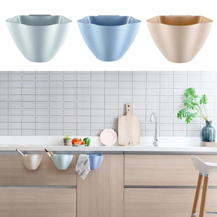 Kitchen Cupboard Back Garbage Bin Cabinet Door Garbage Trash Storage Hanging Trash Rack, Grey, Blue, Pink