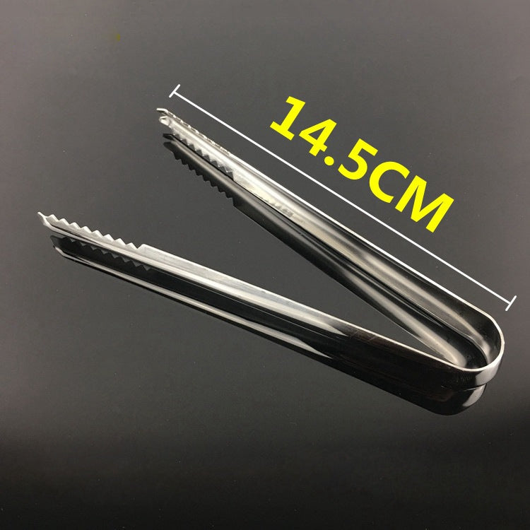 Stainless Steel Light Body Small Sugar Clip Cube Sugar Clip Thickened Ice Clip, Specification:9 Inches Black Handle, Stainless Steel 5 Inches, Stainless Steel 7 Inches, Stainless Steel 9 Inches, 6 Inches Black Handle, 7 Inches Black Handle             ...