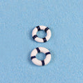 2 PCS Mini Lifebuoy Beach Seaside Model Material