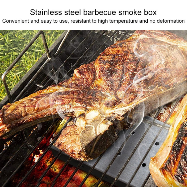 Stainless Steel Smoke Box Wood Chips Barbecue Smoke Box, Barbecue Smoke Box