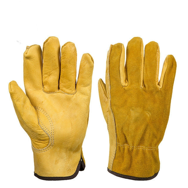 2 Pairs Motorcycle Gloves Riding Gloves Garden Labor Protection Safety Gloves, M, L, XL
