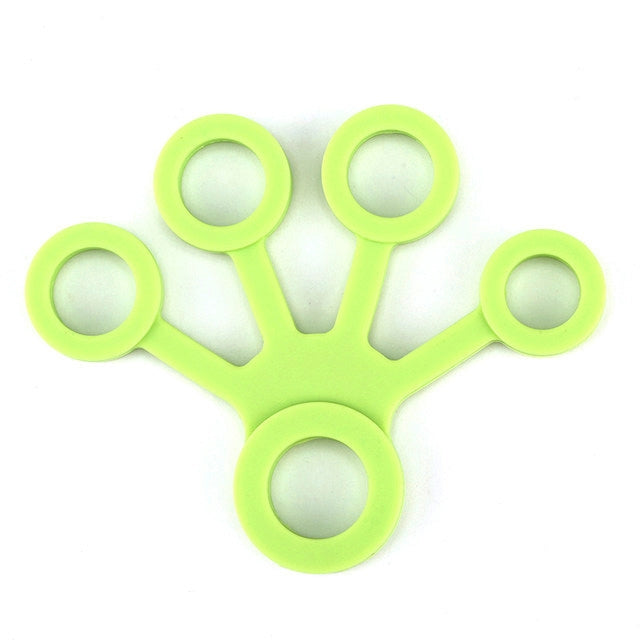 Finger Trainer Silicone Finger Tensioner Five Finger Tension Ring, 3 PCS Finger Trainer (Light Green (6.6LB)), 3 PCS Finger Trainer (Medium Green (8.8LB)), 3 PCS Finger Trainer (Dark Green (11LB))