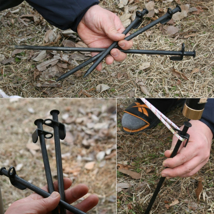 5 PCS Reinforced Long Outdoor Camping Tent Nail Steel Nails, 20cm, 30cm, 40cm