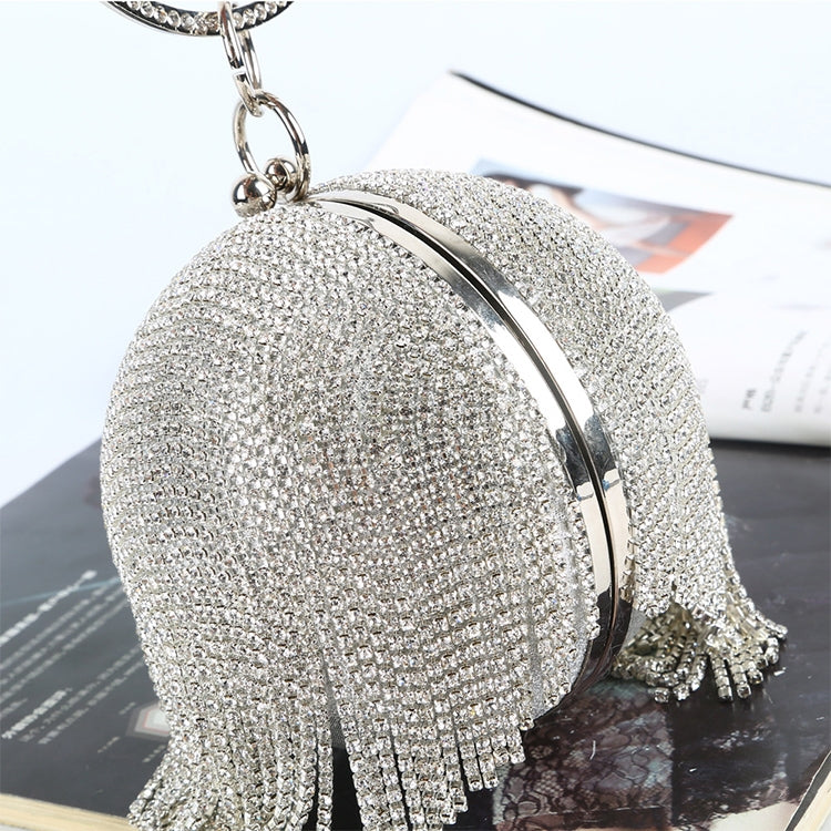 Diamond Tassel Women Party Metal Crystal Clutches Evening Bags Wedding Bag Bridal Shoulder Handbag