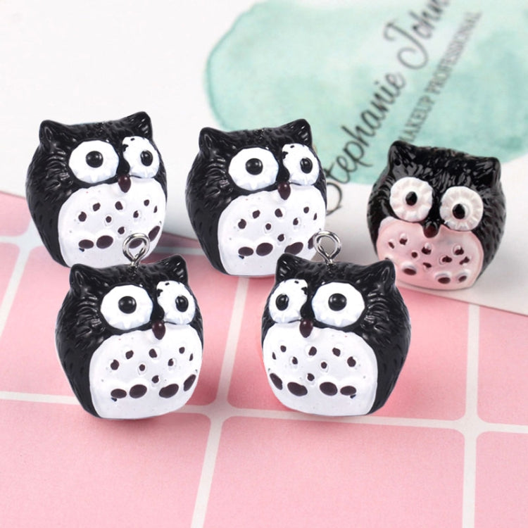 10 PCS Owl Mini Micro Landscape Decoration Resin Crafts DIY Landscape Ornaments, Gray, Light Pink, Black, Lake Blue, White