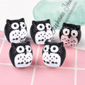10 PCS Owl Mini Micro Landscape Decoration Resin Crafts DIY Landscape Ornaments, Gray, Light Pink, Black, Lake Blue, White