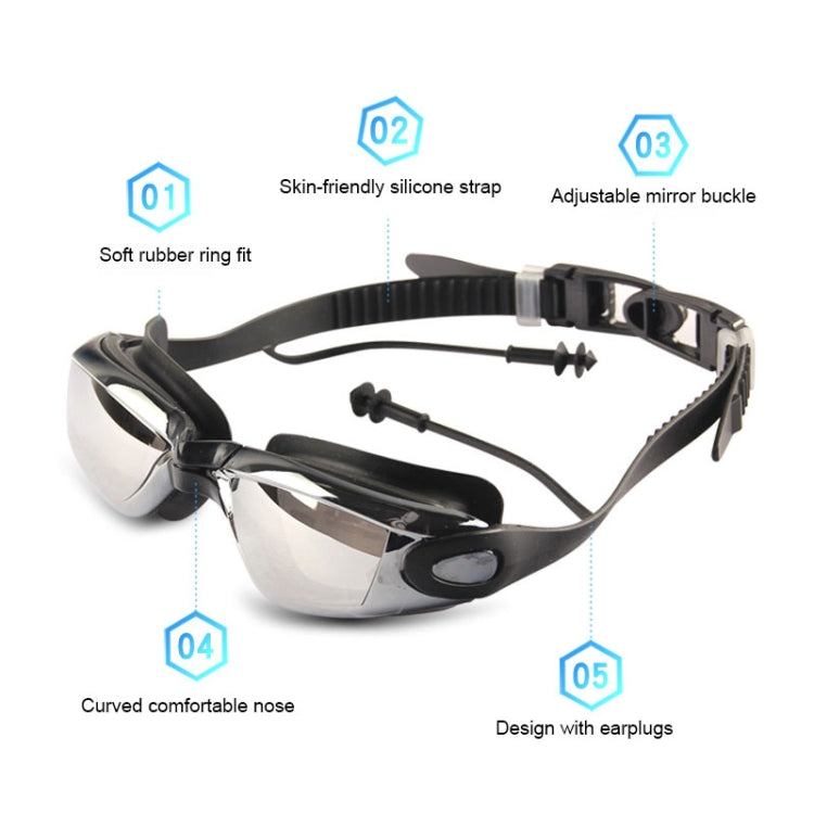 YJ003 Electroplating HD Anti-fog Swimming Glasses Waterproof Diving Equipment for Man and Women, YJ003 (Black), YJ003 (Gray), YJ003 (Red), YJ003 (Blue), YJ003 (Purple), YJ003 (Green)